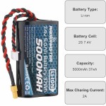 Radiomaster 2s 7.4v 5000mah 37wh Battery Pack for Tx16s Tremote Control Jst-xh and Xt30 Plug Large Endurance